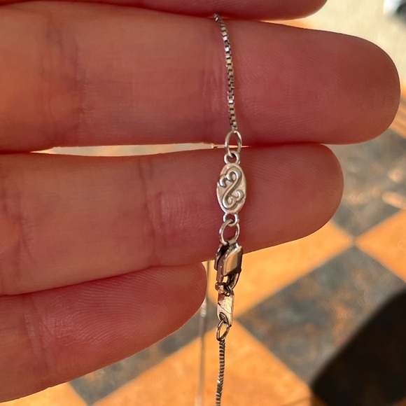 Jane Seymour Open Hearts Family Paw Sterling Silver Black White Diamond Necklace - Picture 5 of 8